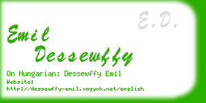 emil dessewffy business card